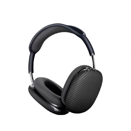 Пластиковый чехол совместимый с AirPods Max под черный карбон