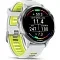 Умные часы  Умные часы Garmin Forerunner 970 (010-02969-61) белые, титановый безель, с бело-зеленым ремешком