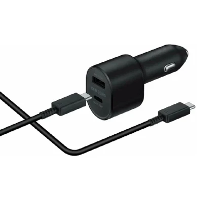 Автомобильное зарядное устройство Samsung Super Fast Charging 2.0 + кабель Type-C (45W&15W) черное