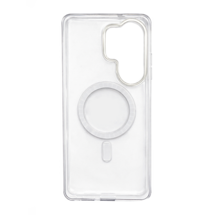 Пластиковая накладка Clear Case с MagSafe совместимая с Samsung S26 Ultra прозрачная LB