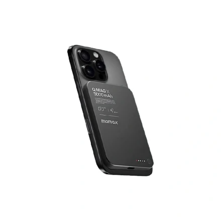 Внешний аккумулятор с кабелем Momax F.Pass+ с MagSafe 5000 mAh черный