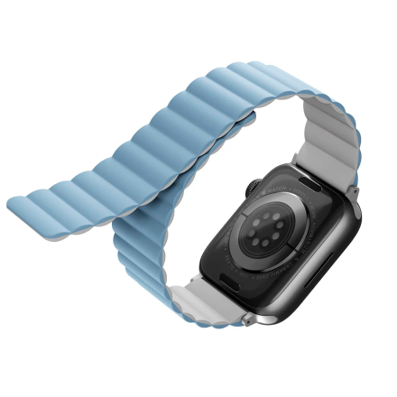 Ремешок UNIQ Revix Evo совместимый с Apple Watch (40/41/42 mm) силикон синий/белый