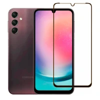 Защитное стекло для Samsung A15/А25/А24 полноэкранное черное в техпаке