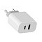 Сетевое зарядное устройство Maxvi CHL-602PD USB+USB-C белый