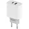 Сетевое зарядное устройство Maxvi CHL-602PD USB+USB-C белый