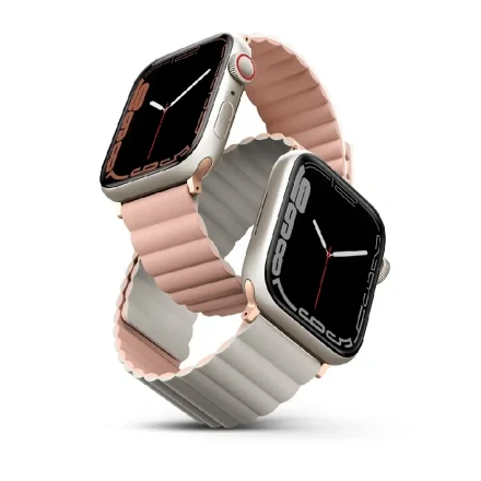 Ремешок UNIQ Revix Evo совместимый с Apple Watch (40/41/42 mm) силикон розовый/слоновая кость