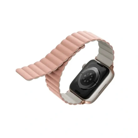 Ремешок UNIQ Revix Evo совместимый с Apple Watch (40/41/42 mm) силикон розовый/слоновая кость