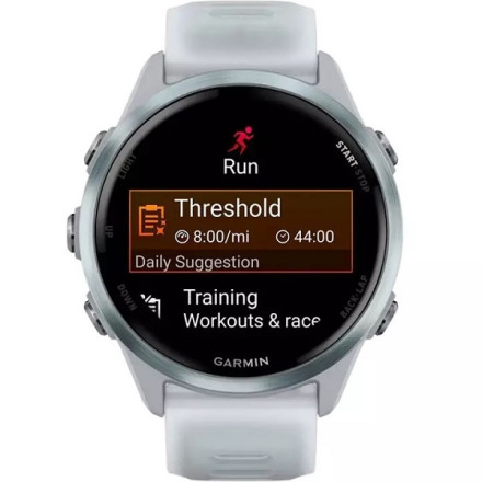 Умные часы  Умные часы Garmin Forerunner 570 42 mm AMOLED (010-02970-41) светло-серый, алюминиевый безель, облачно-голубой ремешок