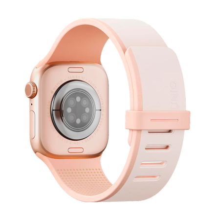 Ремешок UNIQ Revix IV совместимый с Apple Watch (42/41/40 mm) силикон с магнитными звеньями розовый/слоновая кость