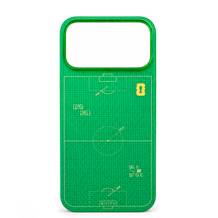 Кевларовая накладка Alrlty We are the Campions 2026 с MagSafe совместимая с iPhone 17 Pro Max (зеленая)