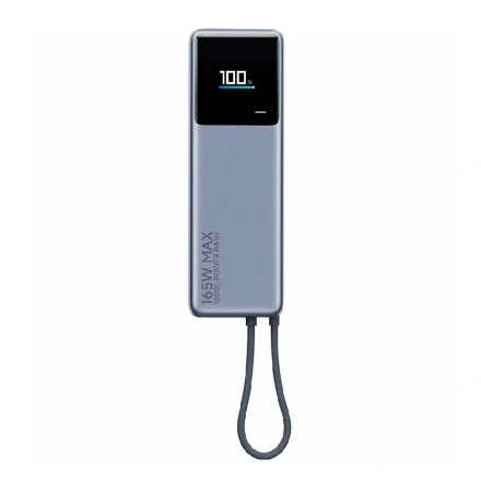 Внешний аккумулятор Ксиаоми Power Bank 10000mAh 165W (CCC) с кабелем Type-C Gray (серый)