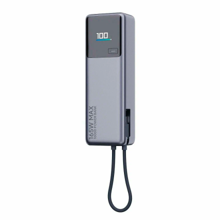 Внешний аккумулятор Ксиаоми Power Bank 10000mAh 165W (CCC) с кабелем Type-C Gray (серый)