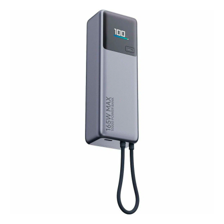 Внешний аккумулятор Ксиаоми Power Bank 10000mAh 165W (CCC) с кабелем Type-C Gray (серый)