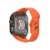 Карбоновый кейс с ремешком Aulumu A01 совместимый с Apple Watch Ultra 49mm черный/оранжевый