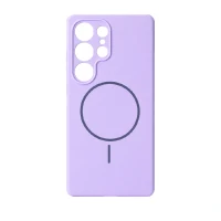 Накладка Silicone Case с MagSafe совместимая с Samsung S25 Ultra лавандовая