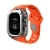 Карбоновый кейс с ремешком Aulumu A01 совместимый с Apple Watch Ultra 49mm титан/оранжевый