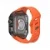 Карбоновый кейс с ремешком Aulumu A01 совместимый с Apple Watch Ultra 49mm титан/оранжевый