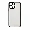 Пластиковая накладка NEW Skin совместимая с iPhone 15 Pro затемненная черный кант