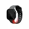 Ремешок Uniq Stride совместимый с Apple Watch (44/45/46/49 mm) каучуковый черный/красный