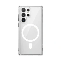 Противоударная накладка Cabal Premium Clear Case c MagSafe совместимая с Samsung Galaxy S24 Ultra прозрачная