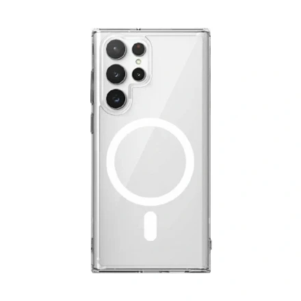 Противоударная накладка Cabal Premium Clear Case c MagSafe совместимая с Samsung Galaxy S24 Ultra прозрачная