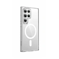 Пластиковая накладка Monarch Premium с MagSafe совместимый с Samsung S25 Ultra прозрачная
