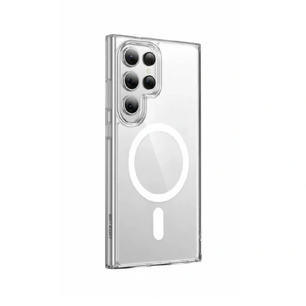 Пластиковая накладка Monarch Premium с MagSafe совместимый с Samsung S25 Ultra прозрачная