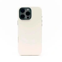 Накладка из эко-кожи Kzdoo Mag Noble Collection совместимая с iPhone 16 Pro Max белая