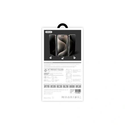 Конфидециальное защитное стекло GORILLA Corning GLASS XC-12 совместимое с iPhone 16 E/14/13/13 Pro