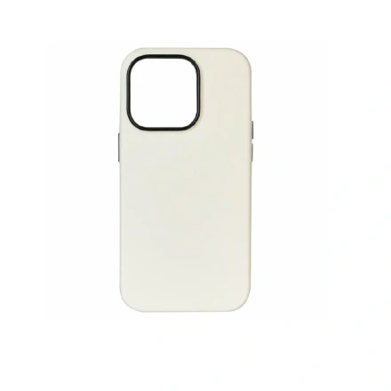 Накладка из эко-кожи Kzdoo Mag Noble Collection совместимая с iPhone 16 Pro белая