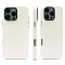 Накладка из эко-кожи Kzdoo Mag Noble Collection совместимая с iPhone 16 Pro белая
