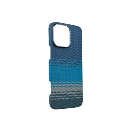 Кевларовая накладка Tactile Woven Case совместимая с iPhone 16 Pro синяя (moonrise)