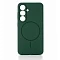Накладка Silicone Case с MagSafe совместимая с Samsung S25 Plus/S24 Plus зеленая