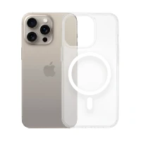 Противоударная накладка Cabal Premium Clear Case c MagSafe совместимая с Apple iPhone 15 Pro Max прозрачная