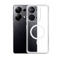 Противоударная накладка Cabal Premium Clear Case c MagSafe совместимая с Рэдми Нот 14s 4G/Рэдми Нот 13 Pro 4G/Поко M6 Pro 4G прозрачная