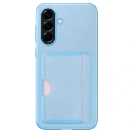 Накладка c картхолдером из прочного силикона совместимая с Samsung Galaxy A 36/А37А56 5G голубая (оригинал)