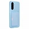 Накладка c картхолдером из прочного силикона совместимая с Samsung Galaxy A 36/А37А56 5G голубая (оригинал)