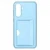 Накладка c картхолдером из прочного силикона совместимая с Samsung Galaxy A 36/А37А56 5G голубая (оригинал)