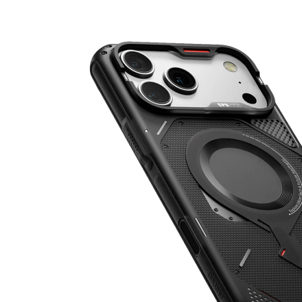 Противоударная накладка Aulumu Raged с MagSafe совместимая с iPhone 17 Pro Max черная