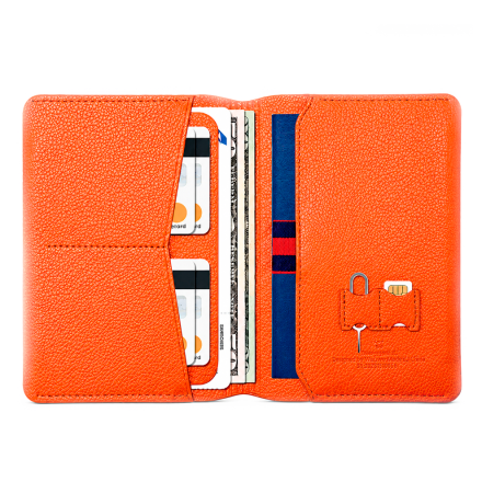 Обложка для паспорта c GPS-Tрекером WIWU Master Passport Wallet Orange (оранжевый)