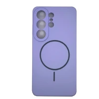 Накладка Silicone Case c MagSafe совместимая с Samsung S26 Ultra (SC) лавандовая LB