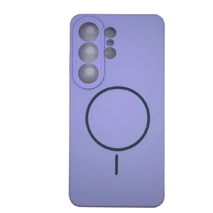 Накладка Silicone Case c MagSafe совместимая с Samsung S26 Ultra (SC) лавандовая LB
