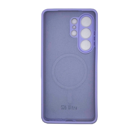 Накладка Silicone Case c MagSafe совместимая с Samsung S26 Ultra (SC) лавандовая LB