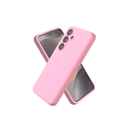 Накладка Silicone Case совместимая с Samsung S25/S24 (SC) светло-розовая