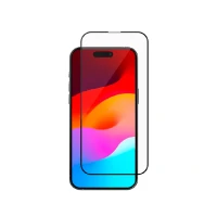 Защитное стекло совместимое с iPhone 16/15/14 Pro полноэкранное черное в техпаке