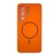 Накладка Silicone Case c MagSafe совместимая с Samsung S26 Ultra (SC) оранжевая