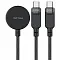 Кабель AceFast Type-C/Type-C/Wireless charger (C6-11) 1.2м черный