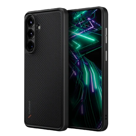 Кевларовая накладка Uniq Keva с MagSafe совместимая с Samsung Galaxy S26 Plus черная