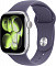 Apple Watch Series 11, 46 мм, корпус из алюминия цвета «серебристый», спортивный ремешок цвета «фиолетовый туман» M/L (MEVA4)