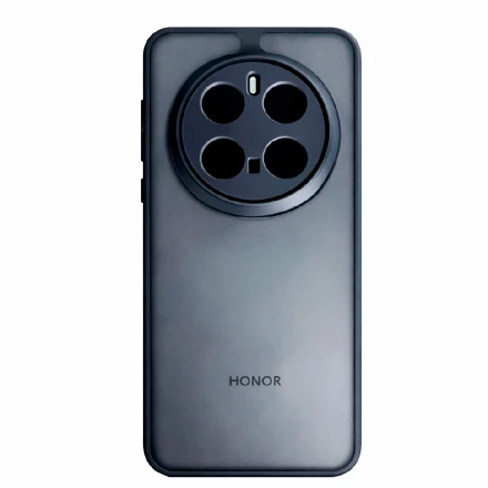 Противоударная накладка Verraton для Honor Magic7 Pro прозрачная с черными бортами